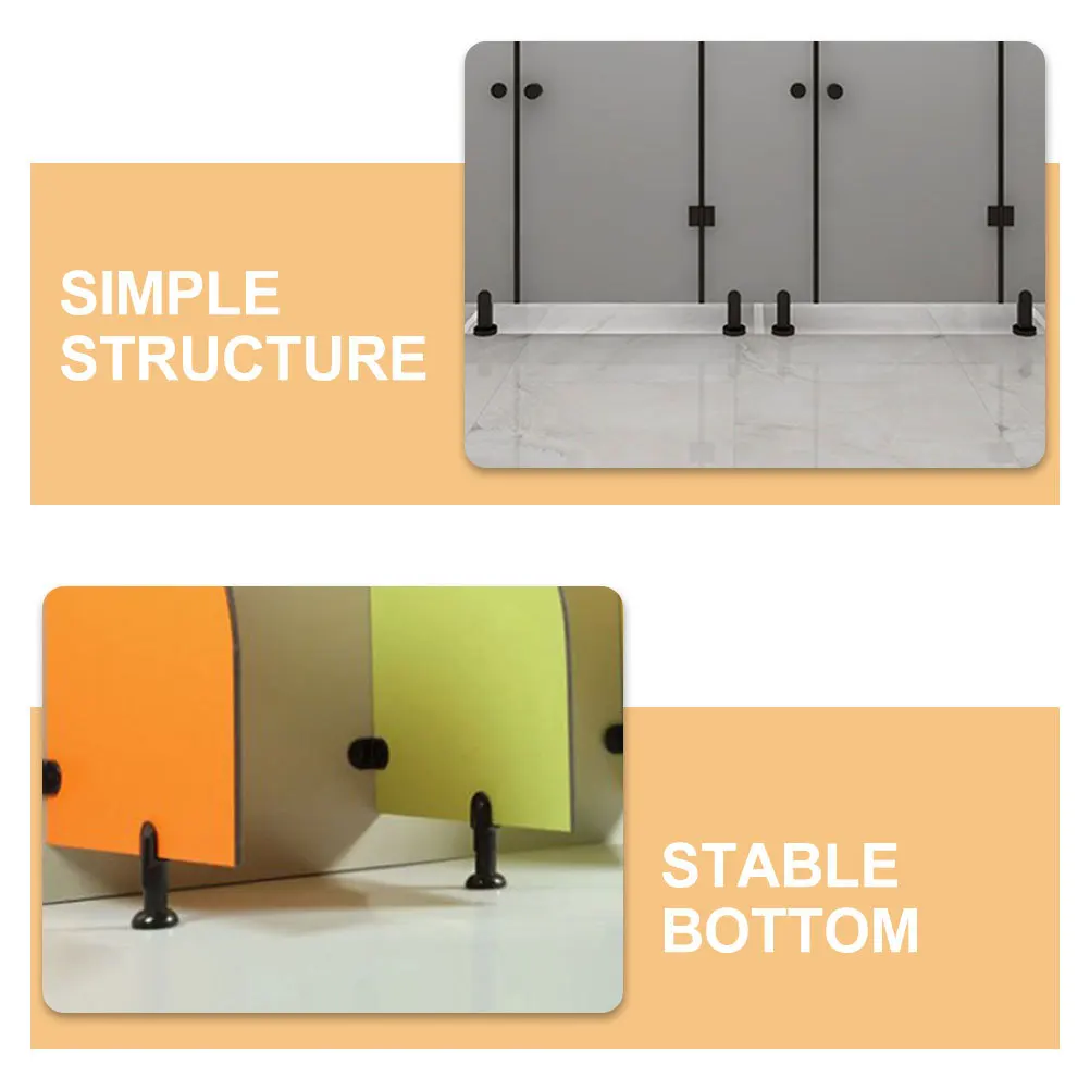 

2Pcs Toilet Partition Foot Stable Strong Bearing Public Restroom Partition Accessories Bathroom Divider Support