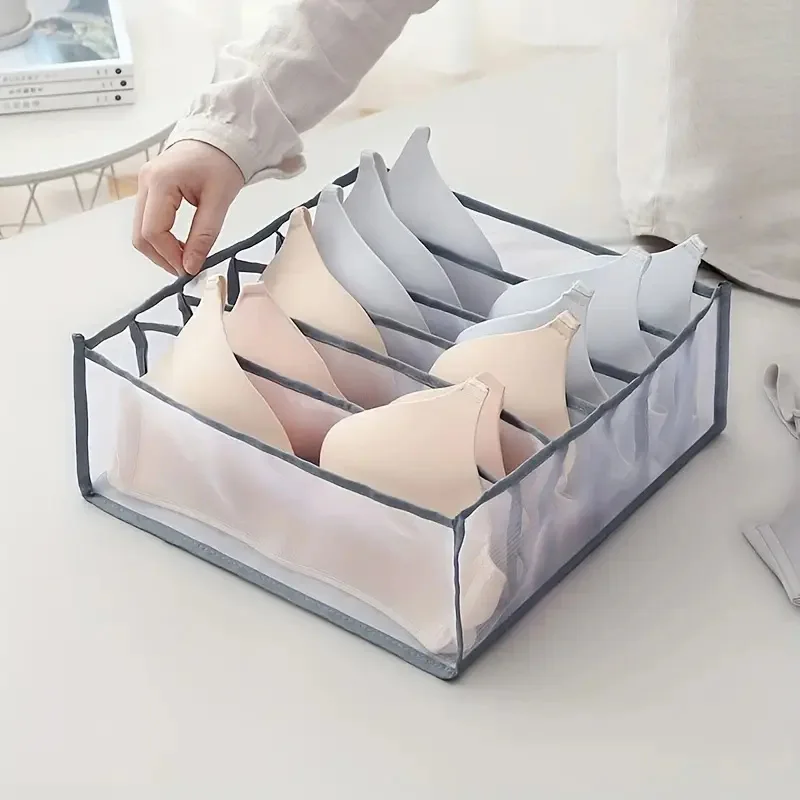 

1 transparent drawer organizer box with multiple compartments - transparent bra and underwear storage box, suitable for wardrobe