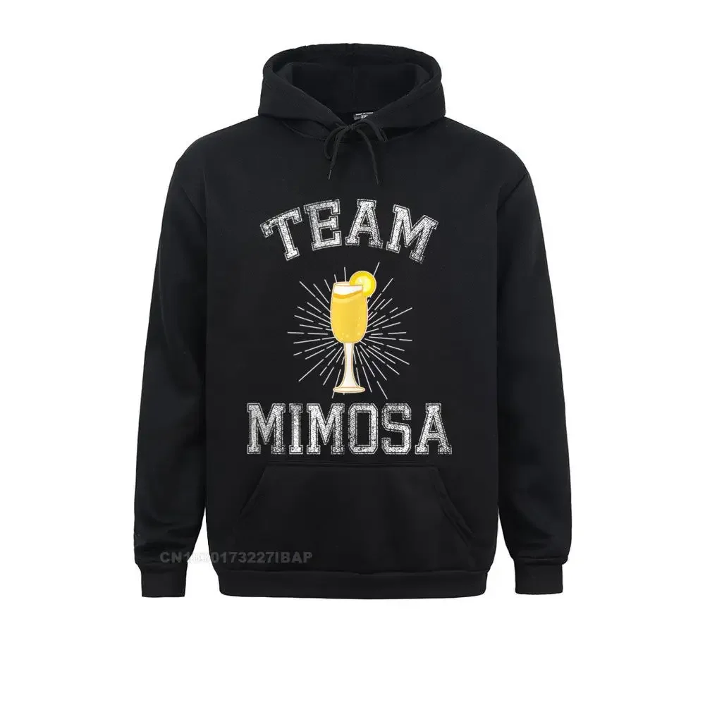 Team Mimosa Funny Brunch Hoodies Graphic Unique Long Sleeve Men Sweatshirts Summer Hoods Happy New Year Hoodie