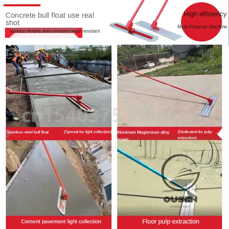 

120*15cm Concrete Finishing Tool Lengthened Finishing Screed Leveling Trowel Concrete Cement Pavement Leveling Trowel Trowel