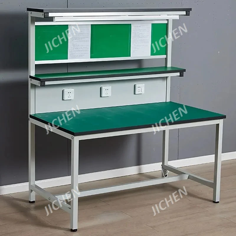 JC منضدة عمل مضادة للكهرباء الساكنة من الفولاذ المقاوم للصدأ مع خط تجميع ورشة عمل مصنع المصباح طاولة صيانة الهاتف المحمول السميكة