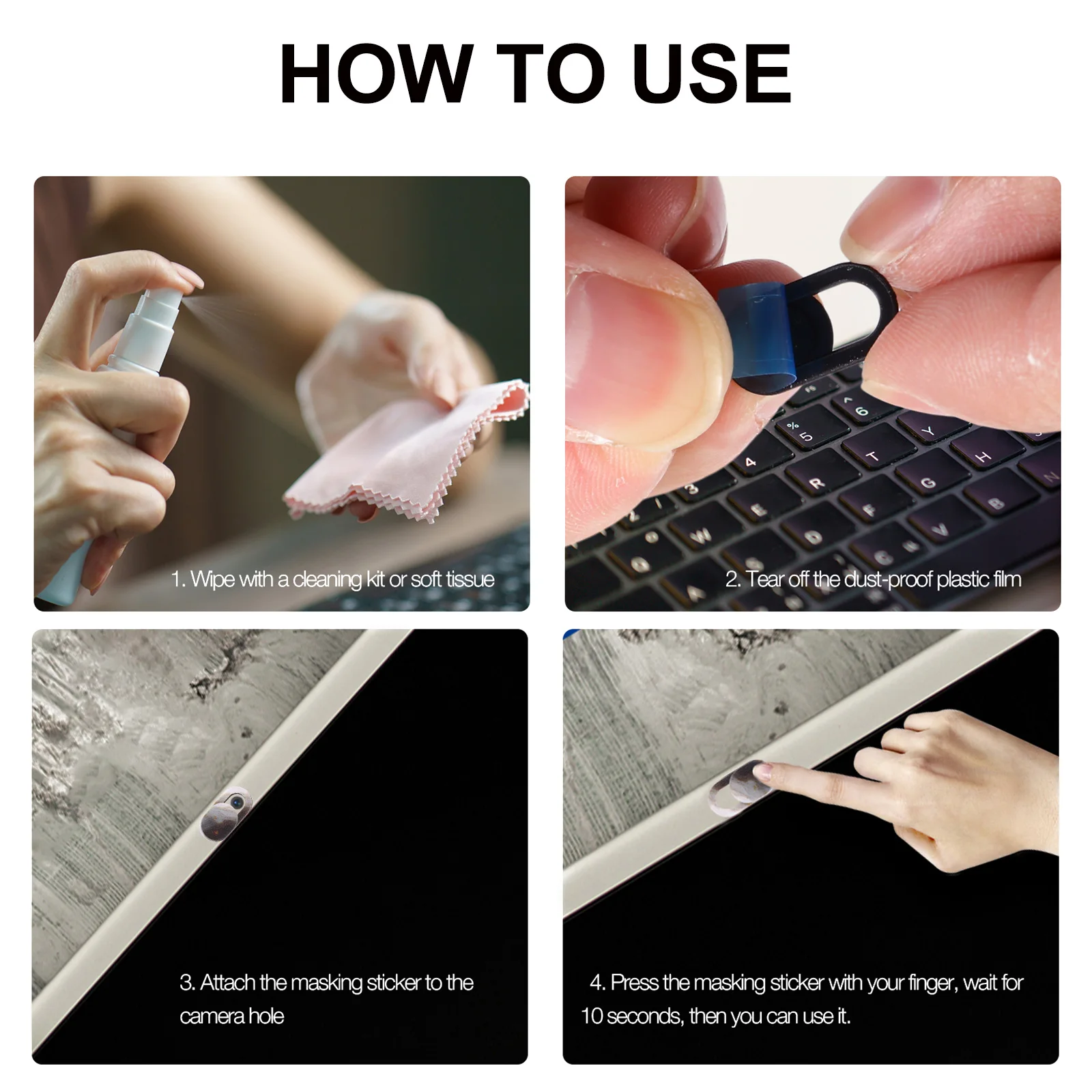 

3 Pcs Privacy Cover Webcam Slide Protector for Desktop Laptop Portable ABS