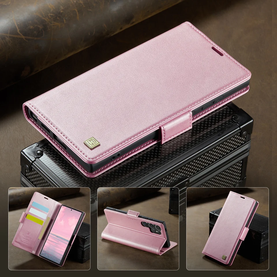 Funda para Samsung S25 S24 Ultra S23 Plus S22 S21 FE, Funda para Samsung S25 Edge, Tapa magnética de lujo 3