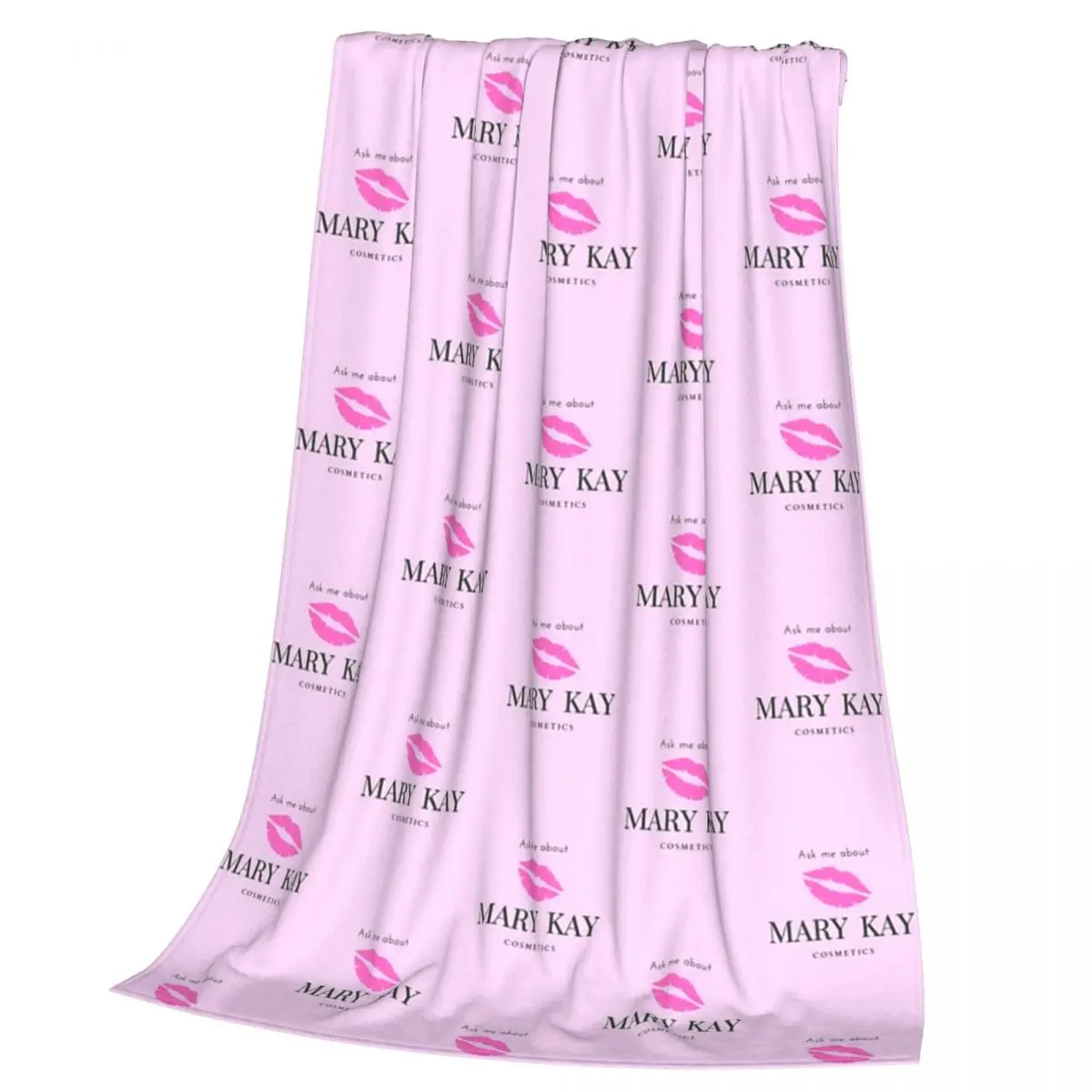 Ask Me About Mary Kay Cosmetics Blanket Soft Warm Flannel Throw Blanket Bedspread for Bed Living room Picnic Travel Home Couch