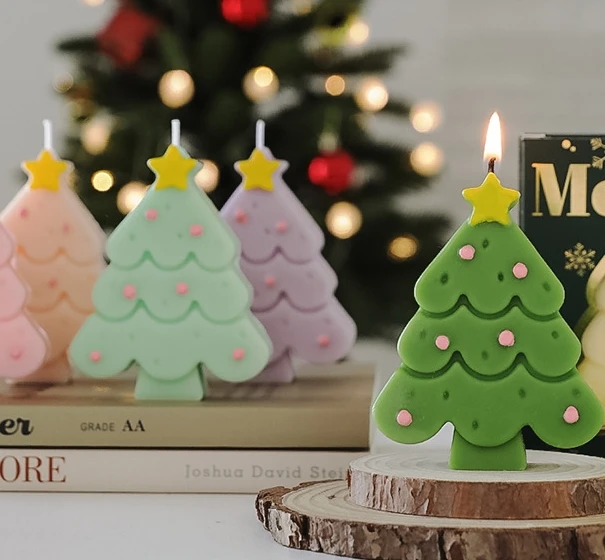 Christmas Tree Figurine Gift Box Customizable Wedding Birthday Aromatherapy Scented Candle