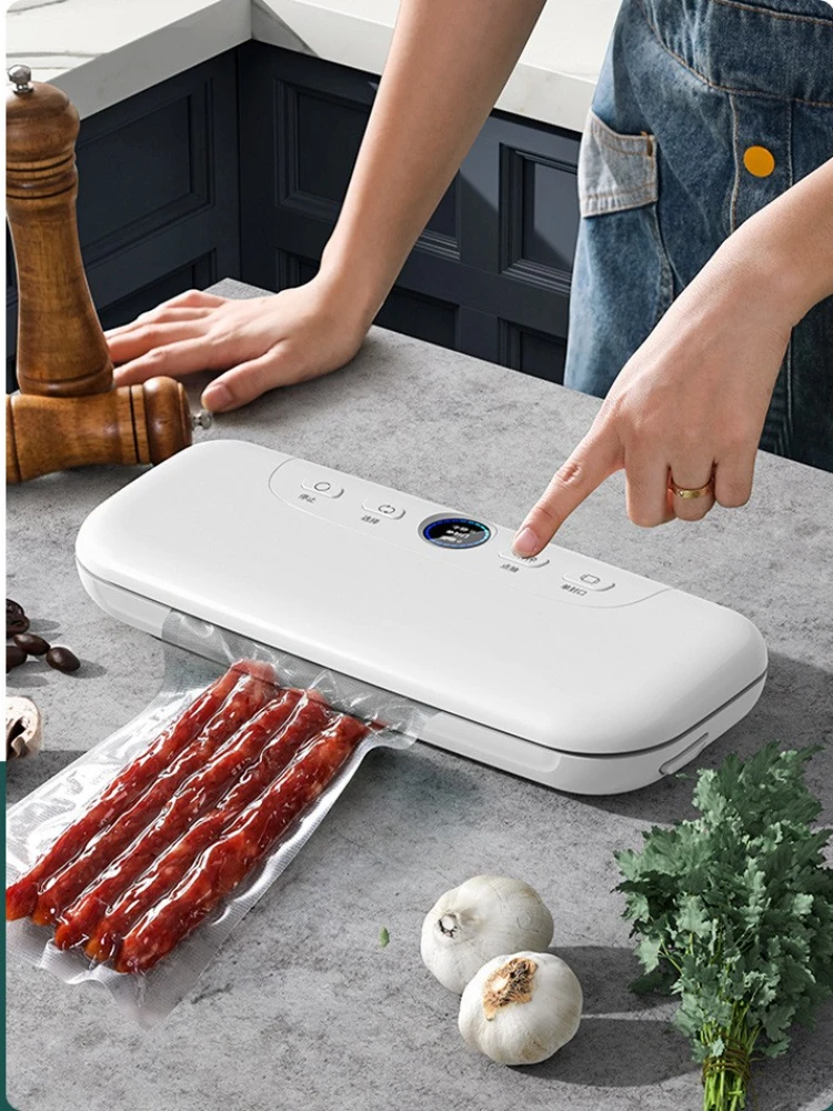 Máquina de embalagem elétrica aferidor do vácuo, Sacos de embalagem vendidos separadamente, Mini positivo Air Vacuum Sealers para Home Kitchen