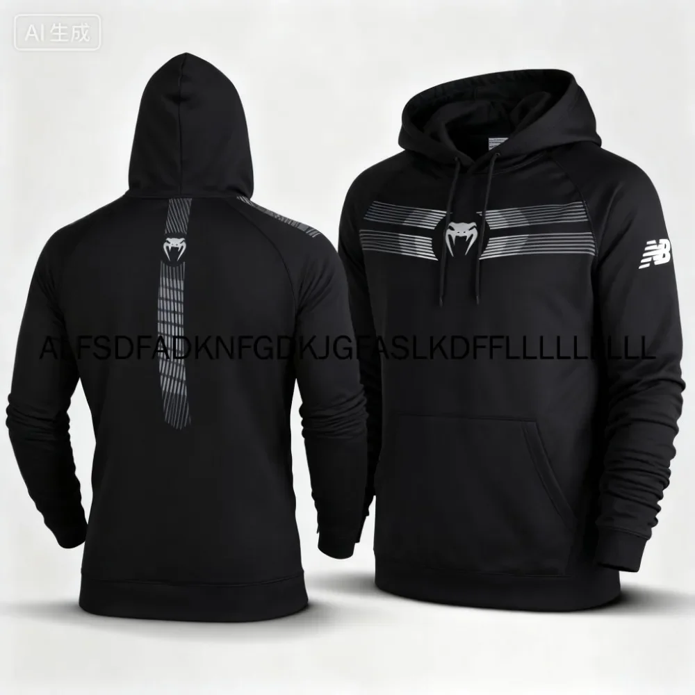 25-26 sports d'automne et d'hiver motif imprimé 3D UFC boxe sweat à capuche à manches longues, adapté aux hommes et aux femmes