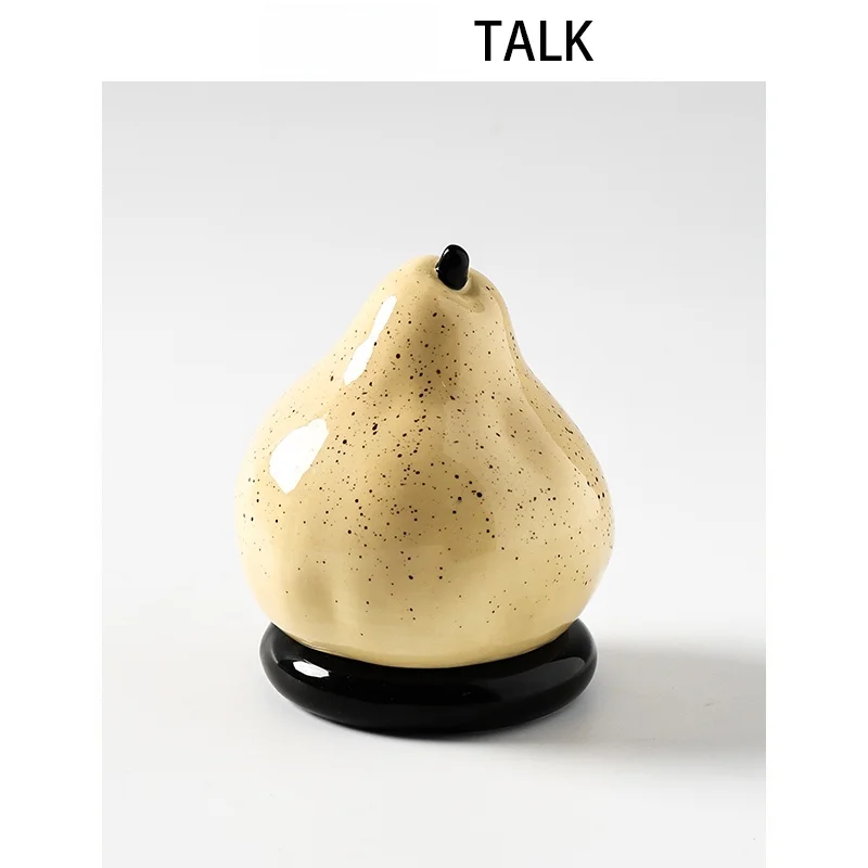 Luxury Cotton Swab Toothpick Holder Creative Personality Storage Box for Home Use Pear Shape Ceramic Toothpick Container