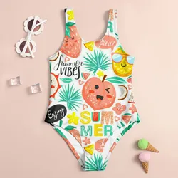 Summer Fashion Children's Swimsuit Cute 3D Printed Girl's Swimsuit Cartoon Trendy Beach Party Vacation Comfortable Diving Sports