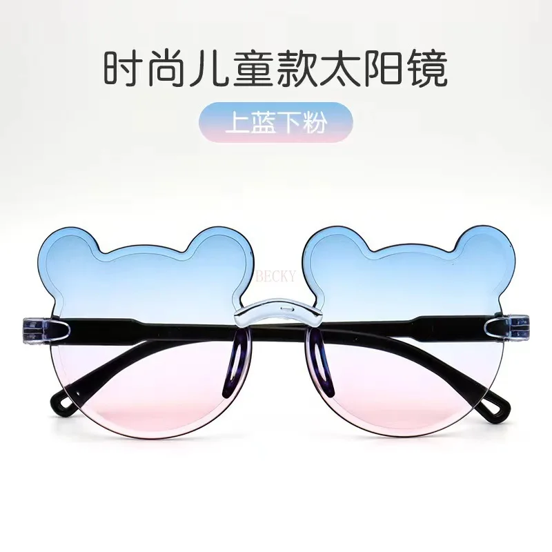 Children\'s Glasses Sunglasses UV Resistant Fashionable and Cute for Boys and Girls Baby Bear Ears Sunglasses Photo Taking Design