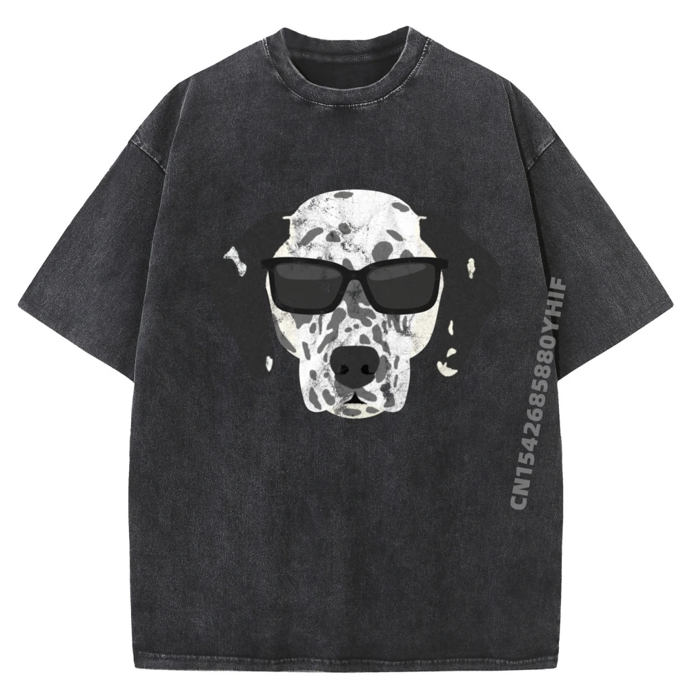 

Футболка с далматином, мужская дышащая стираная рубашка из 100% хлопка, мужская одежда, летние топы с принтом Camisetas De Hombre