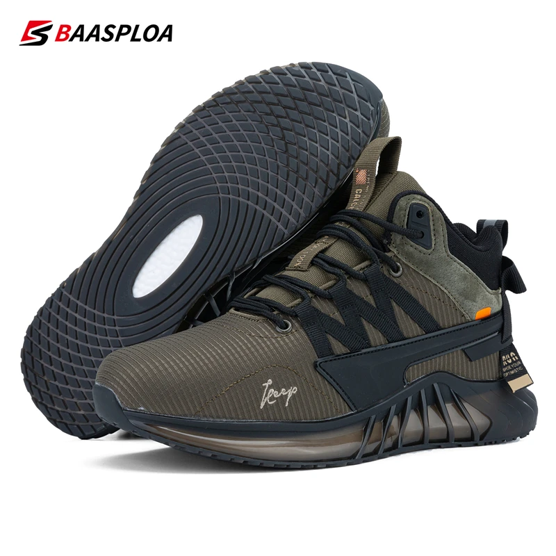 Baasploa 2022 New Men Winter Warm Walking Shoes Waterproof Fashion Cotton Outdoor Sport Shoes Male Comfortable Luxury Sneakers