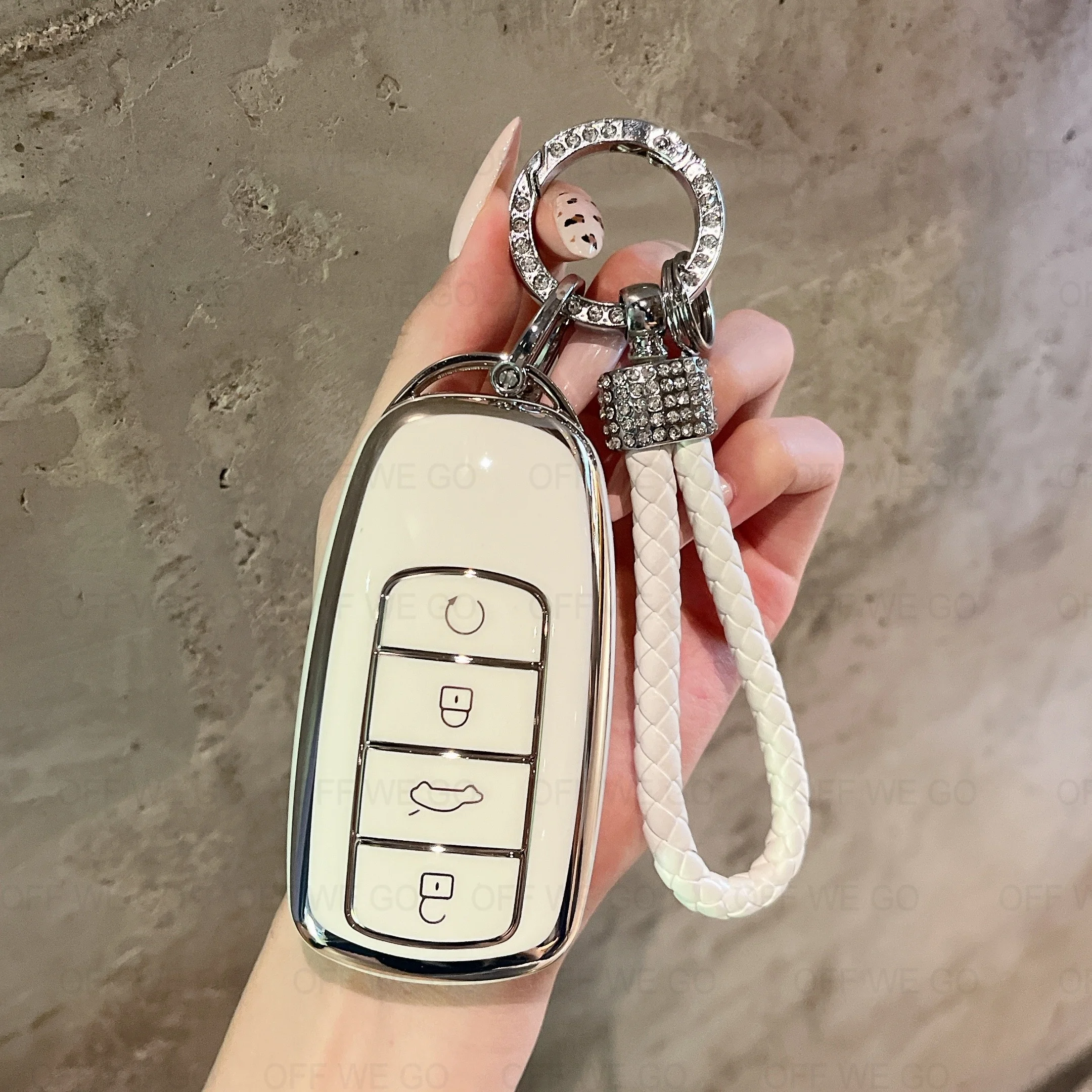 Auto-Schlüsselhülle aus Leder mit Schlüsselring-Set für Chery Omoda 5 C5 Tigo 7 8 Pro Max Tigo 7 8 Plus Arrizo 5 Plus Jaecoo 2023 Schlüsselanhänger – Detail 8