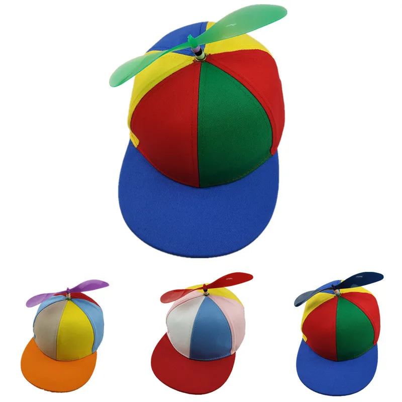 2022 moda quente colorido bambu libélula retalhos boné de beisebol crianças helicóptero hélice engraçado pai chapéu snapback