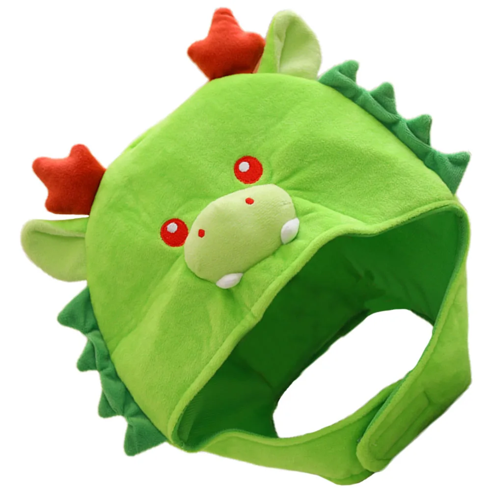 

Year Mascot Hats Dragon Head Hat Kids Party Costume Photography Props Cartoon Dragon Shaped Halloween Cosplay PARTY