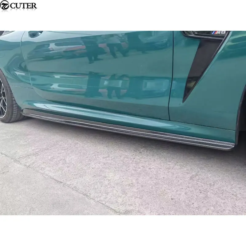 F91 F92 F93 M8 ألياف الكربون الجبهة حافة مصد السيارة فتحات الهواء صب الزخارف المصد الخلفي الناشر التنانير الجانبية الخلفي سبويلر لسيارات Bmw M8