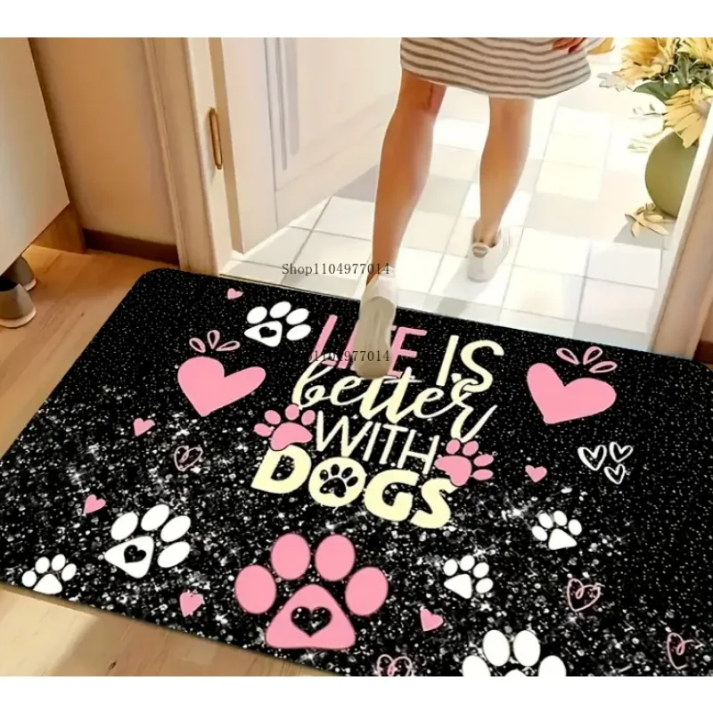 ممسحة بنمط الكلب، هدية مضحكة، مطبخ، غرفة نوم، RV، شرفة، ممسحة ديكور داخلية وخارجية #3