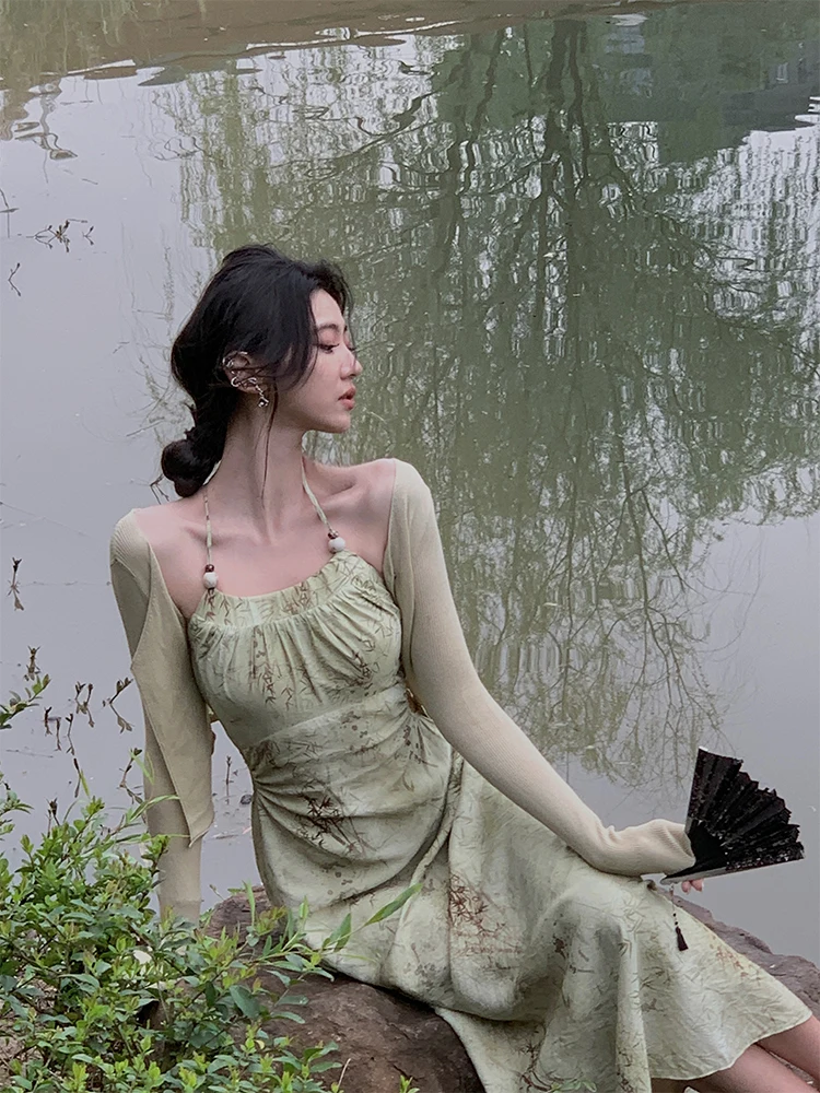 

Soft Knitted Short Sleeveless Cardigan Women's Summer 2023 New Style Long Sleeve Outerwear Sun Protection Shawl Top