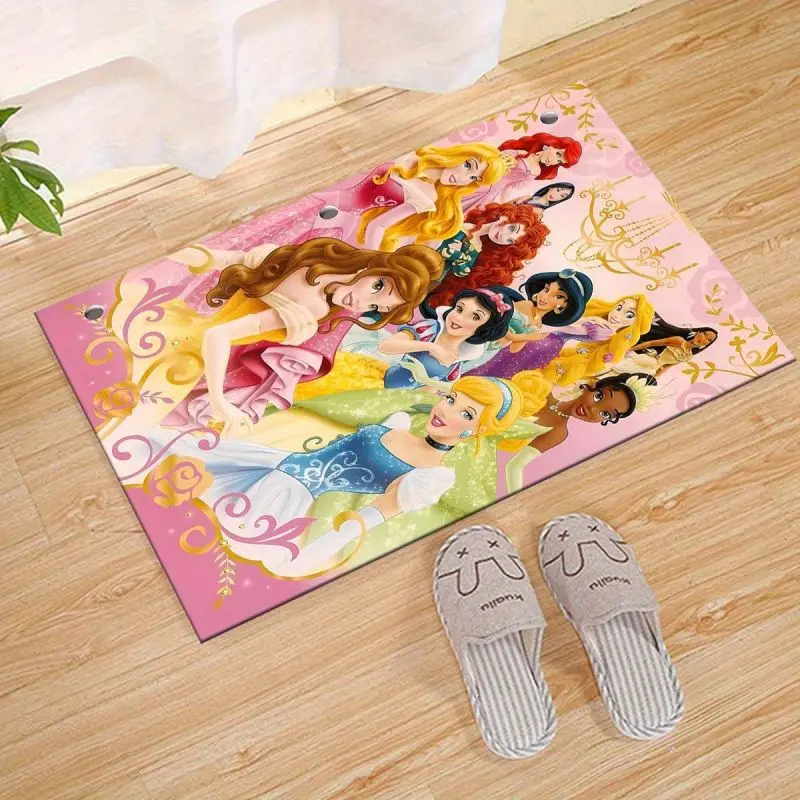 

MINISO Disney Princess Doormat Decorative Rug Bathroom Bedroom Kitchen Doormat Non Slip Home Decor Carpet