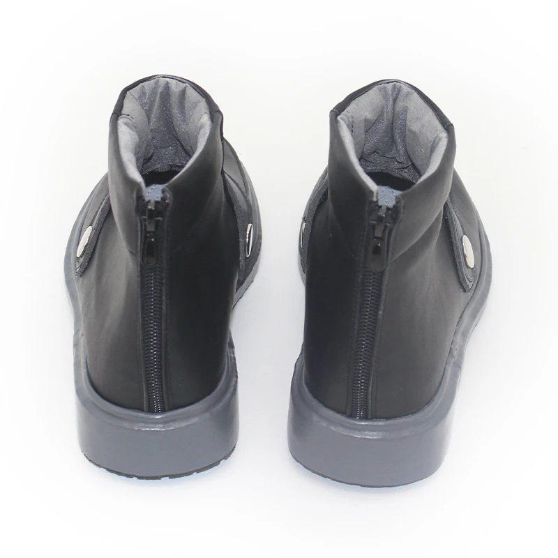 Gachiakuta Rudo Surebrec Anime Scarpe Cosplay Stivali Stivali in pelle PU neri per donna Uomo Halloween Carnevale Puntelli per feste Scarpe da completo
