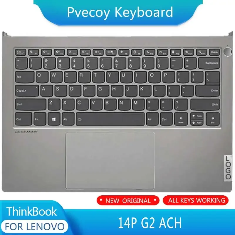 

Подставка для рук для ноутбука Lenovo ThinkBook 14P G2 ACH, верхняя крышка корпуса с английской клавиатурой