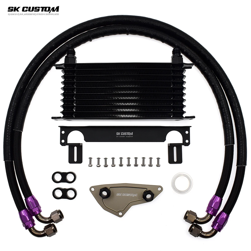 SK CUSTOM Engine Oil Cooling Kit for BMW N54 N55 M3 E82 E89 E90 E92 E93 F35 F20 F22 Oil Radiator Kit