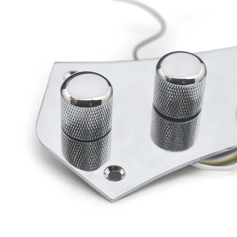 Jazz Bass JB Switch Control Plate Assembly Knobs Pots Loaded M511 Chrome Plated with 3 Screws