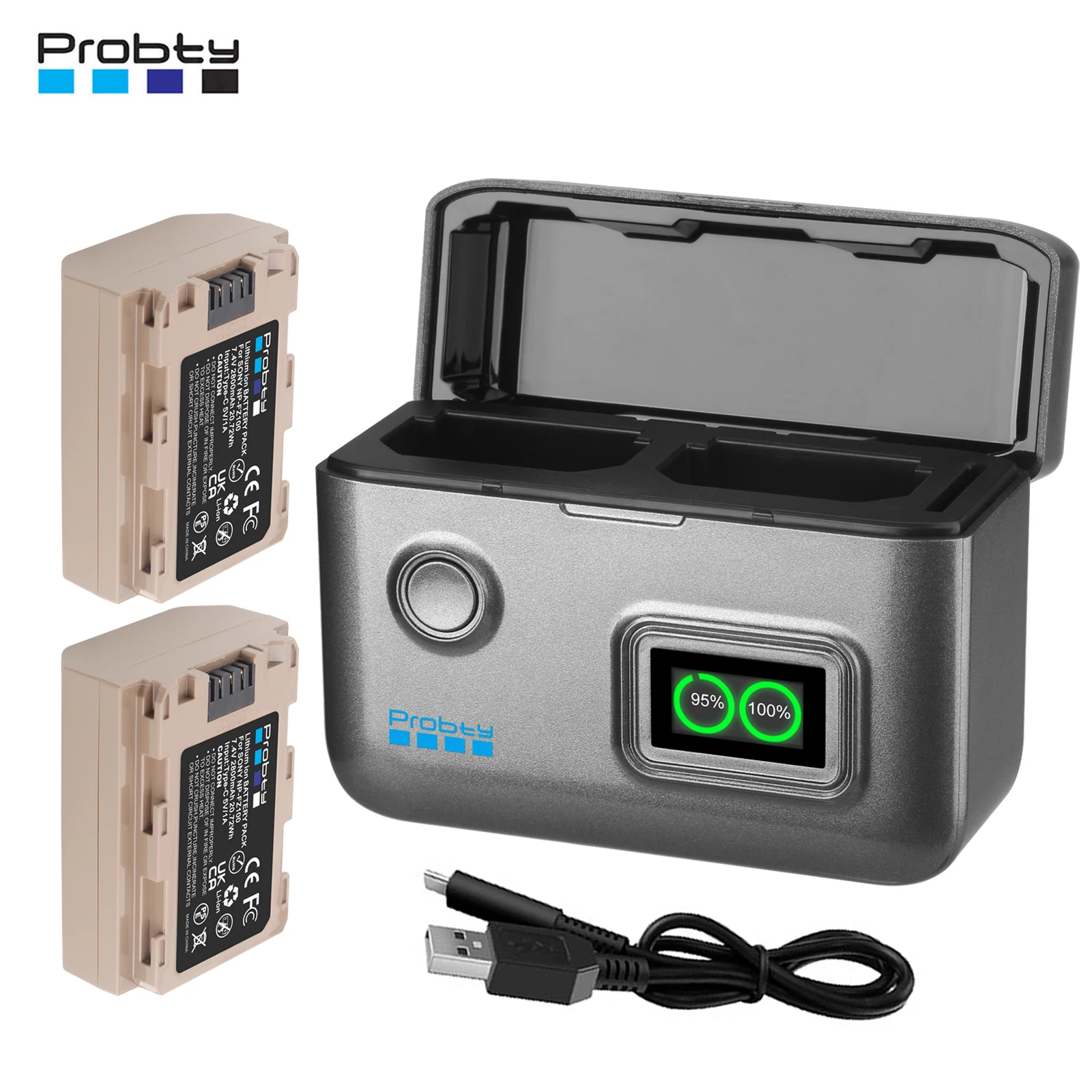 

2800mAh NP-FZ100 Battery For Sony A7iv A7iii A7C A6600 A6700 FX3 FX30 ZV-E1, A9, Alpha 9, Alpha 9S, A9S, A7RIII, A7RIV, A7RV