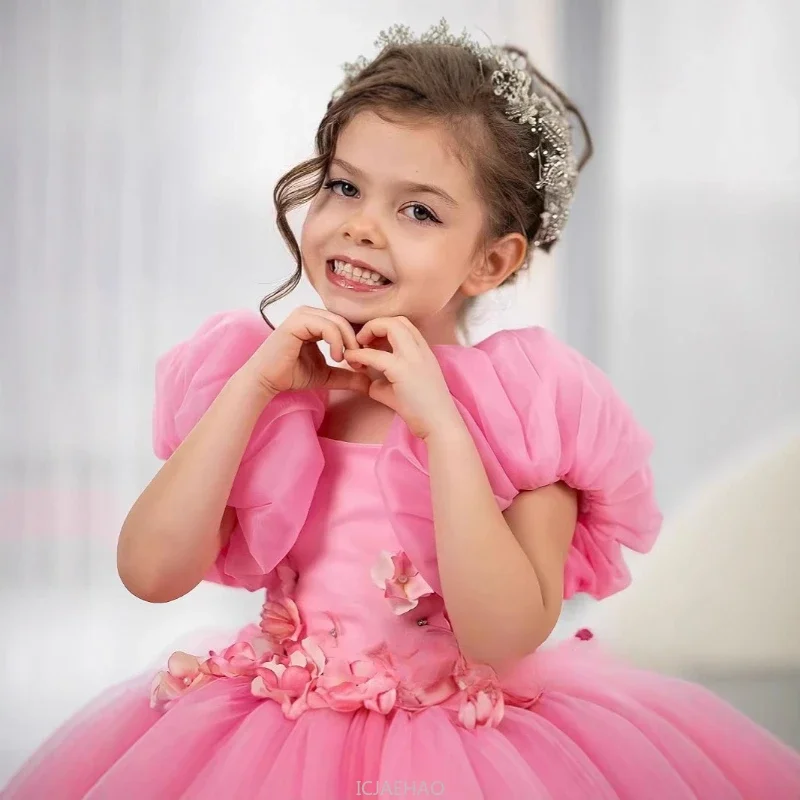 custom-flower-girl-dress-wedding-gown-birthday-party-dress-puff-sleeve-3d-floral-tulle-tutu-princess-dress-for-little-girls
