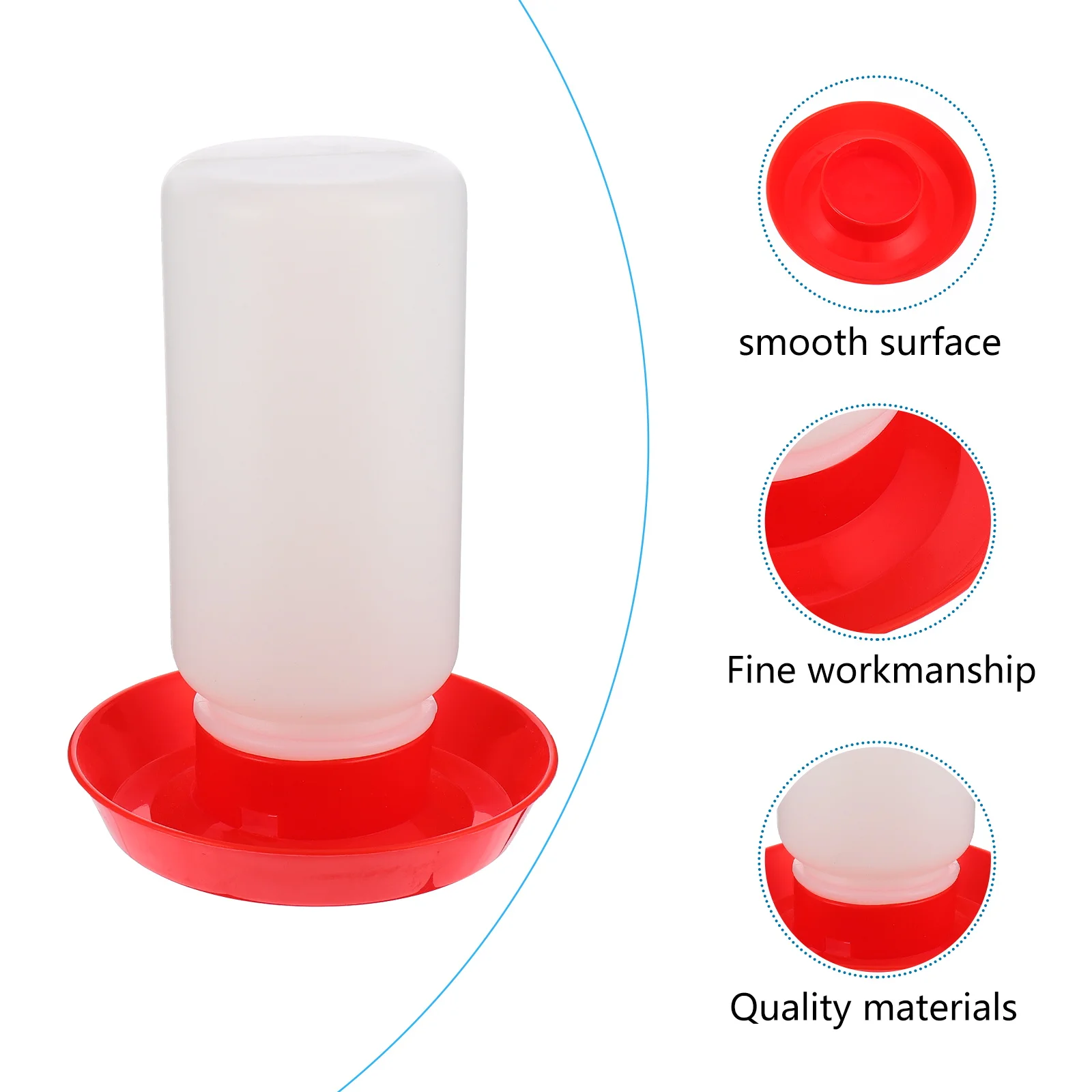 

Chicken Automatic Drinking Fountain Water Container Poultry Plastic Drinker for Birds Watering