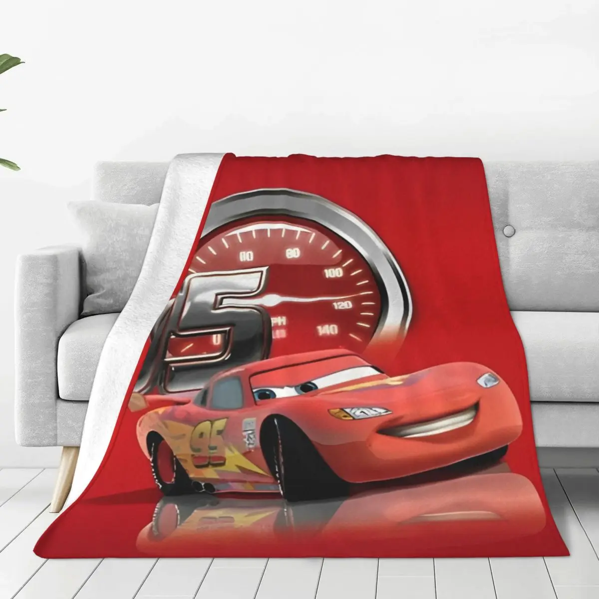 Lightning Mcqueen Blanket Soft Warm Funny Plush Throw Blanket For Couch Chair Sofa Bed Picnic Flannel Bedspread Bed Cover