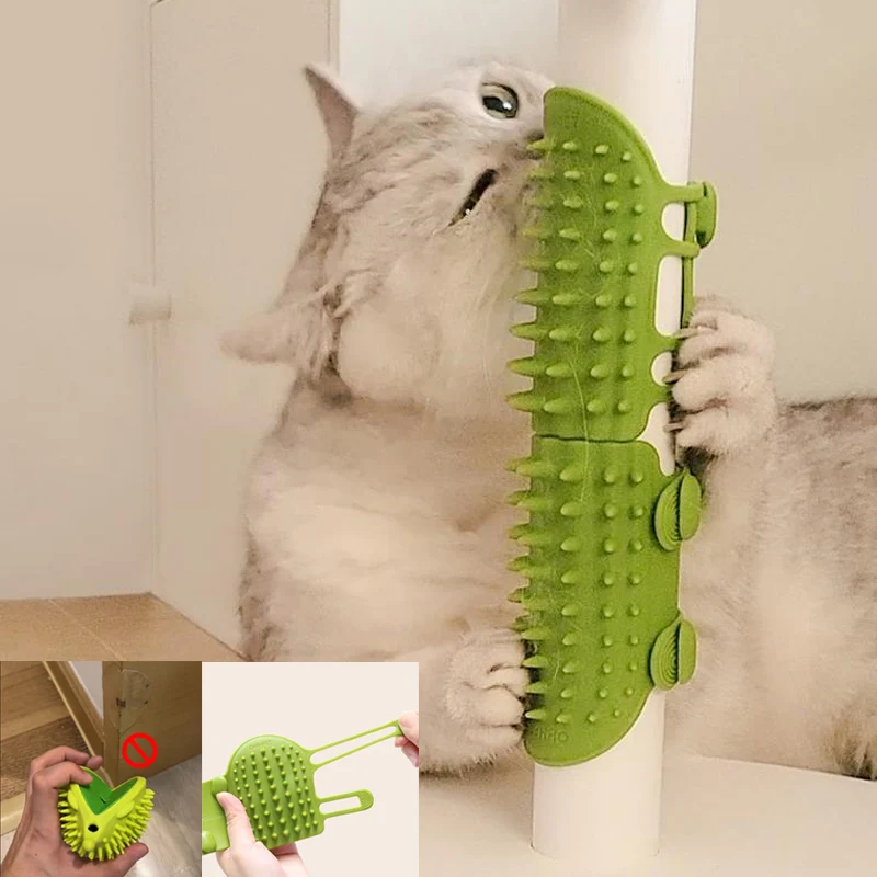 

Pet Cat Hair Removal Massage Comb Cats Scratching Rubbing Brush kitten Grooming Self Cleaning Wall Corner Cat Scratcher Combs