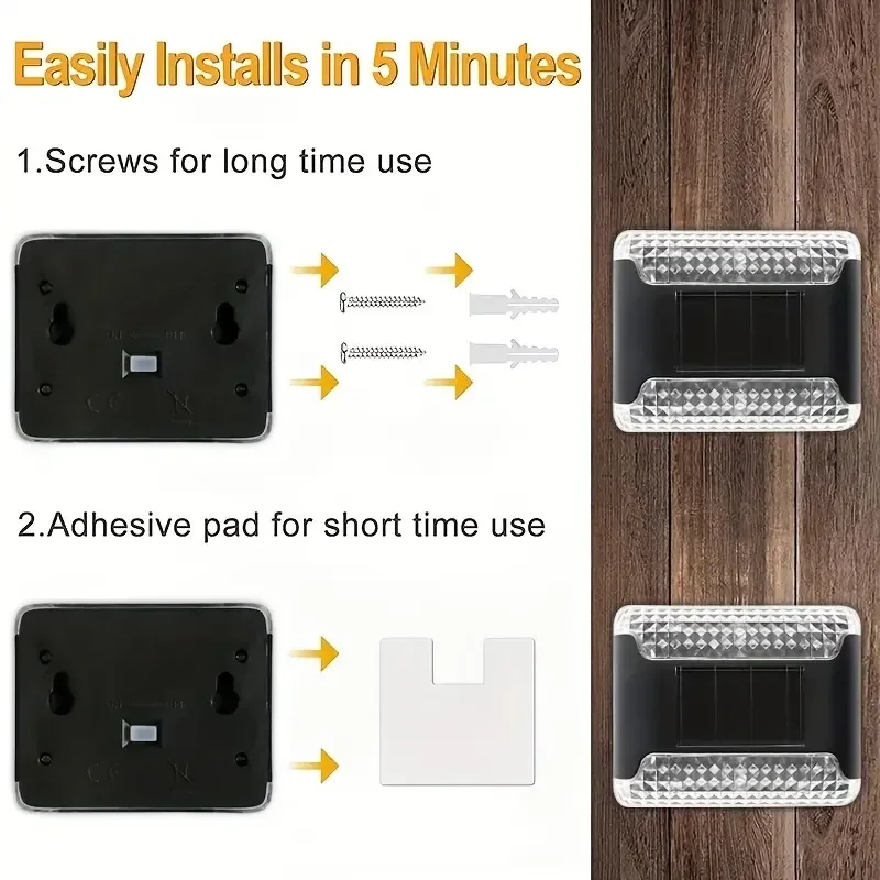 4pc Solar Wall Light: Outdoor LED Entrance Light, Waterproof, Garden Decor, Smart Light-controlled Induction, for Courtyard, Bal