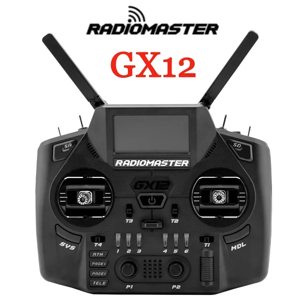 

RadioMaster GX12 Xrossband ExpressLRS ELRS передатчики двухдиапазонные антенны двойной пульт дистанционного управления Gemini 1 Вт Gimbal с ЧПУ