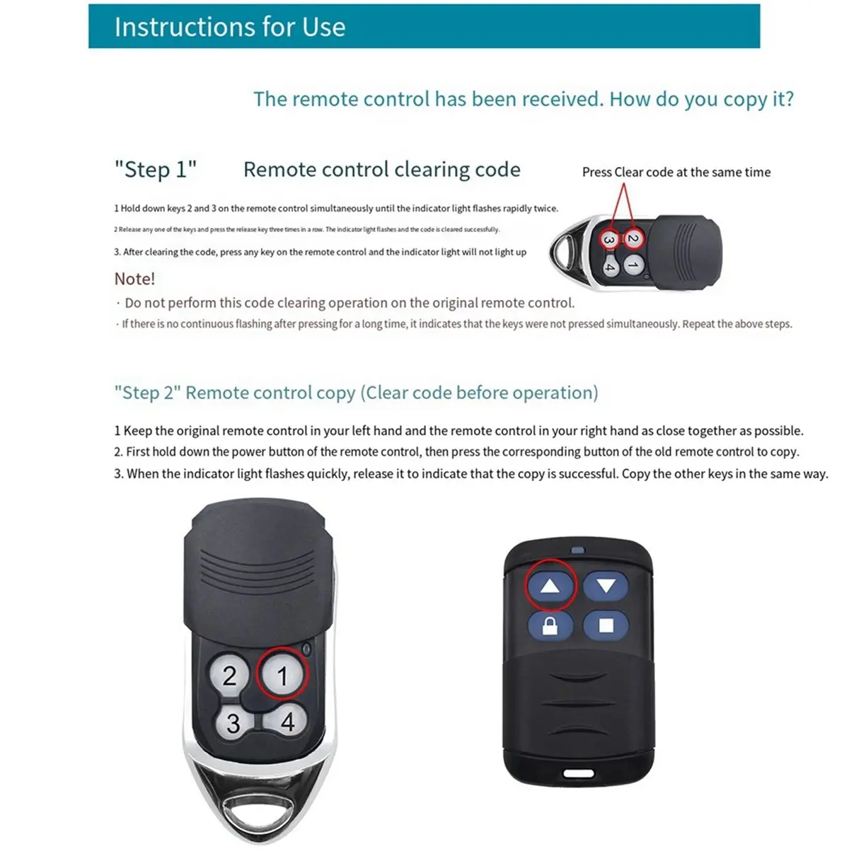 DT75BG 2PC 433MHz Garage Door Copy Remote Control High-Performance Duplicator Access2PC