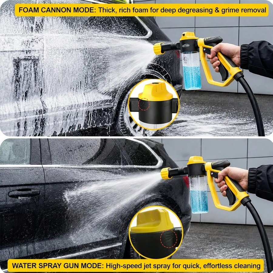 Foam Spray Gun For Car Wash With Microfiber Mitt 3 Spray Modes High Pressure Foam Cannon view 6