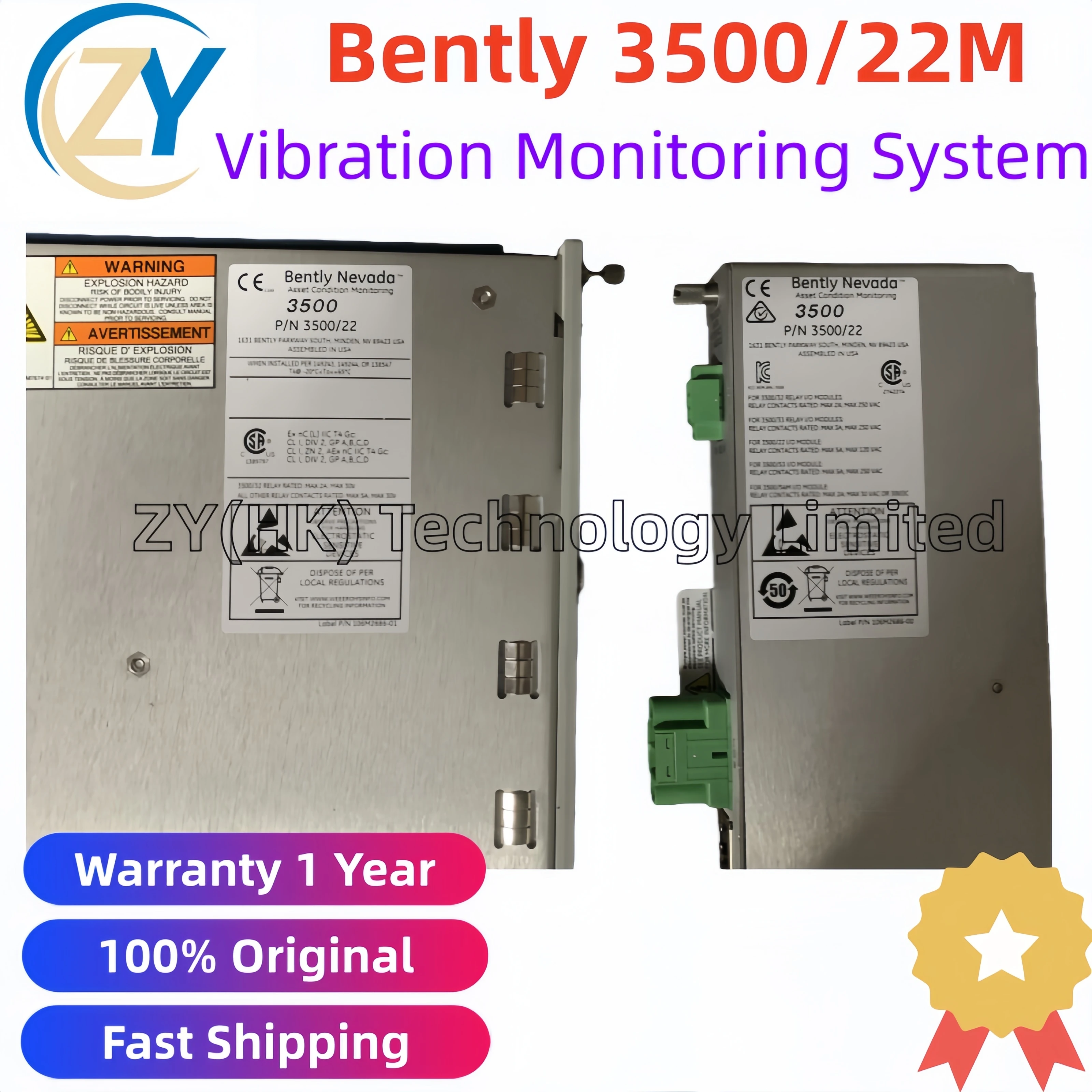 

100% Original Bently 3500/22M Vibration Monitoring System Brand New