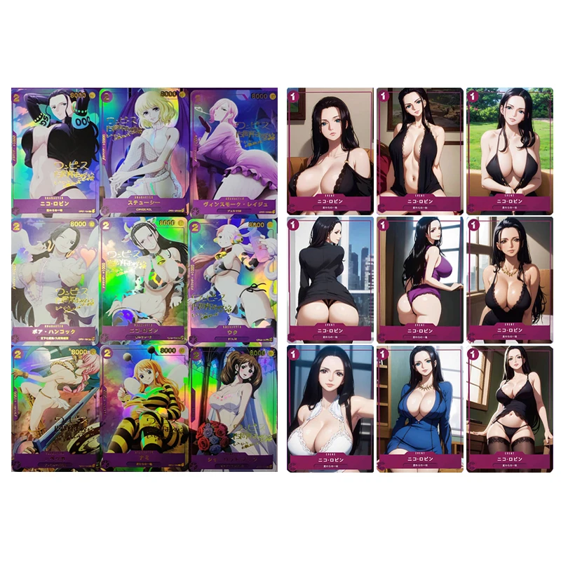 

Anime One Piece Diy Flash Card Nico Robin Nami Boa Hancock Uta Reiju Collectible Cards Christmas Birthday Gift Children's Toys