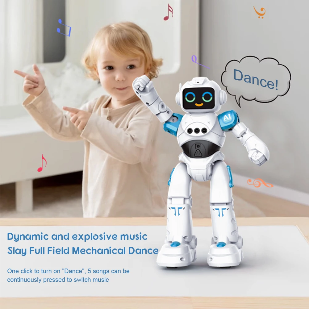 Programming Expression Robot Glides Dlong Walking LED Display Toy Birthday Gift