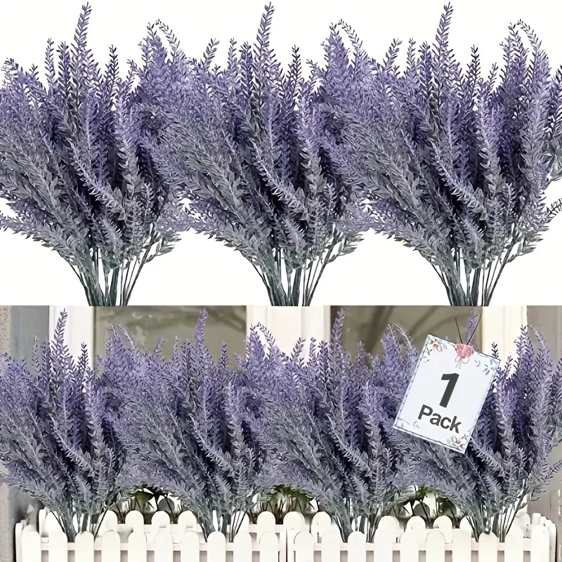 1 Bunch Plastic Lavender Wedding Decorative Fake Flowers for Home Decoration Accessories garden Artificial Flowers Scrapbooking