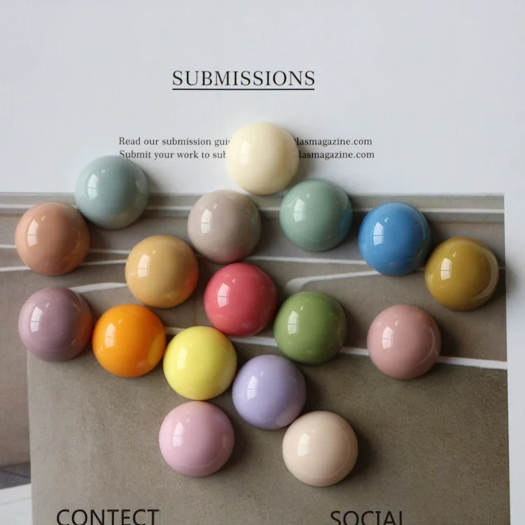 10pcs 18 mm Half A Pill for Circular Resin Fridge Magnet Color Fridge Sticker Magnetic Sticker Home Decoration