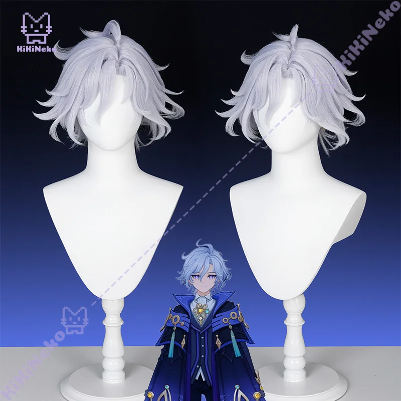 Game Genshin Impact Mitya Cosplay Wig For Halloween Comicon Party Adult Women Men