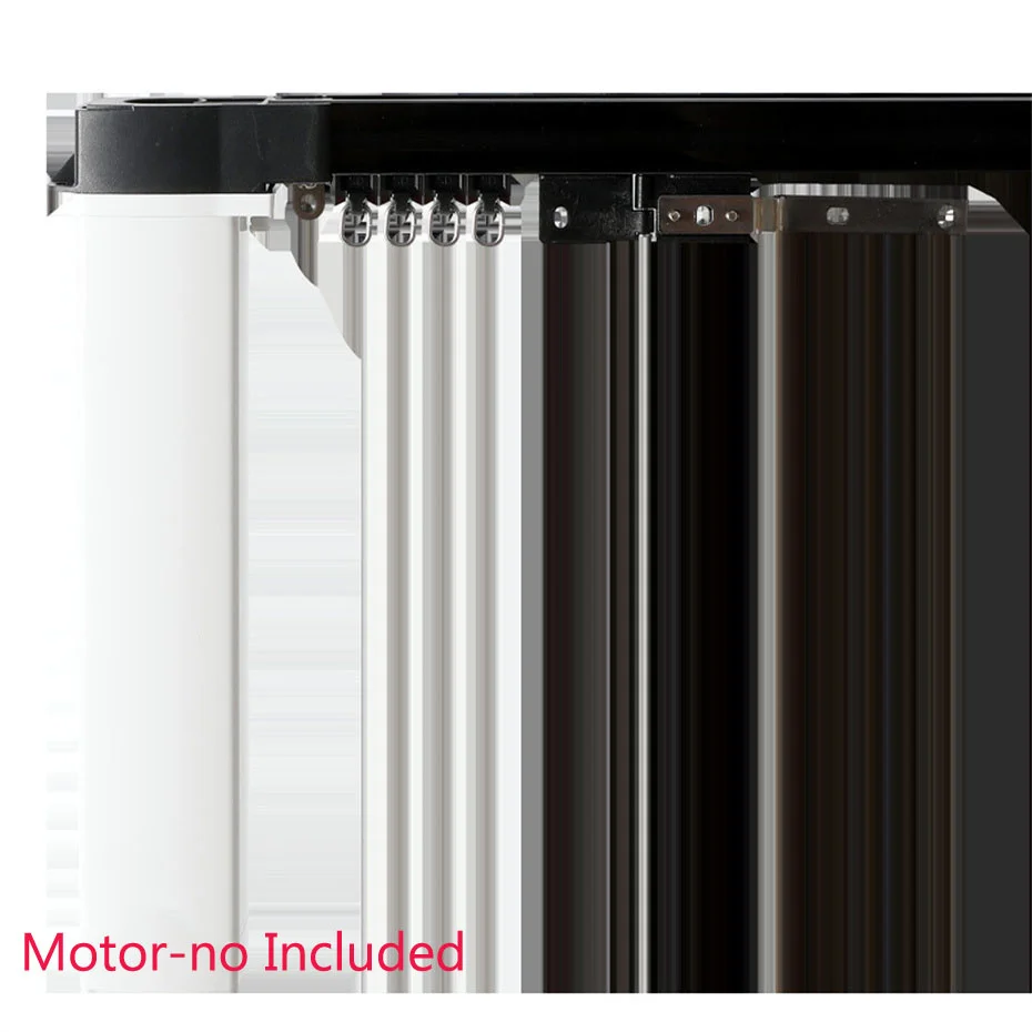 Imagem -04 - Trilha de Cortina Motorizada Silenciosa Preta para Tuya Wifi Zigbee Mini 225 mm Motor Dooya 82 Motor A-ok Am68 Cornija Ferroviária Personalizar