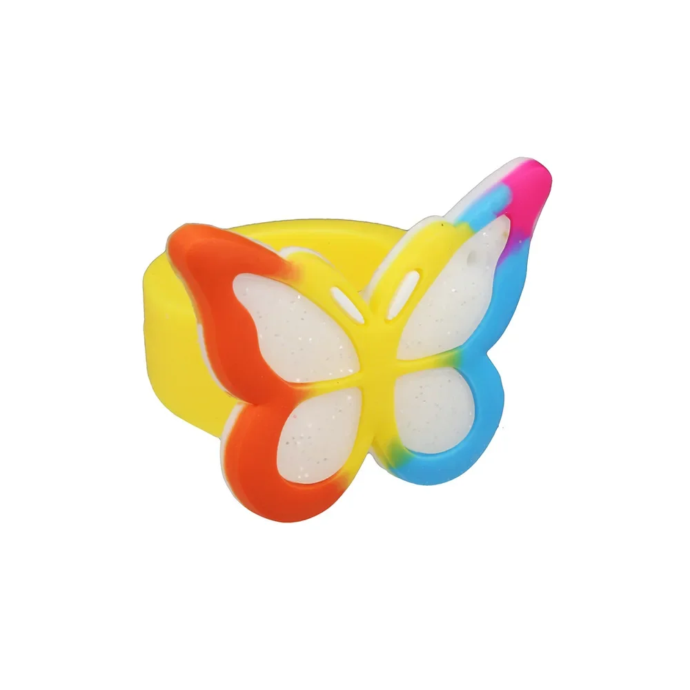 10/40PC Colorful Butterfly Ring Kids Birthday Party Gifts Children\'s Surprise Gifts back to school gifts Baby Shower Party Favor