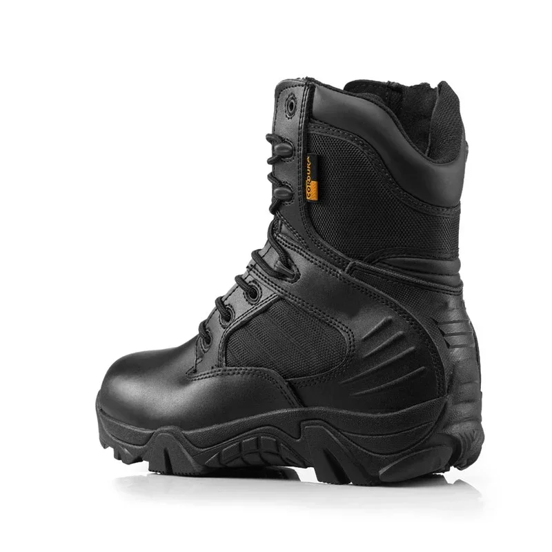 Men Tactical Boots Winter Leather Black Special Force  Desert Ankle Combat Boots Safety Work Shoes Boots