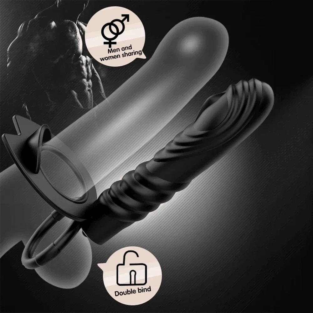 Double Penetration Vibrator for Couples Men's Strap-On Big Butt Plug Anal Dildo Adult Sex Toy for Men And Women