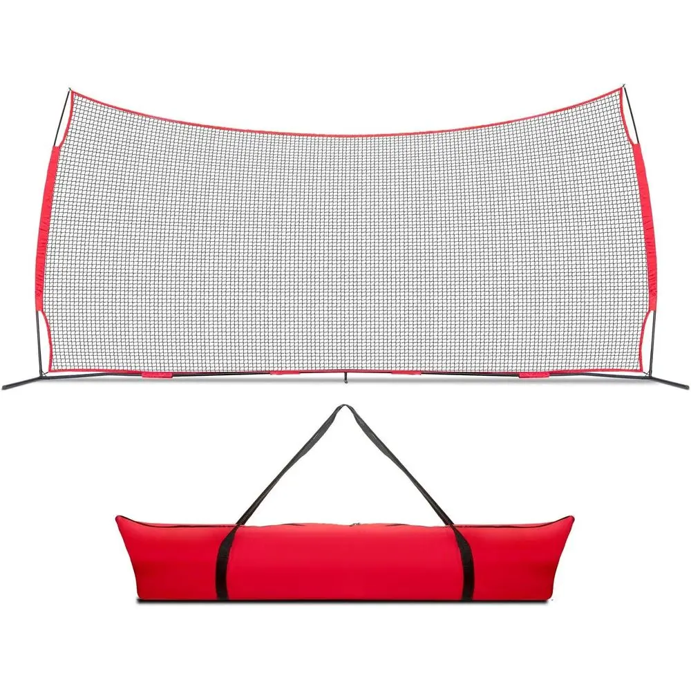 

20x10 Heavy-Duty Multi-Sport Backstop Net, 200 Sq ft Ball Stop for Baseball, Soccer, Football, Basketball, Hockey & Training, Po