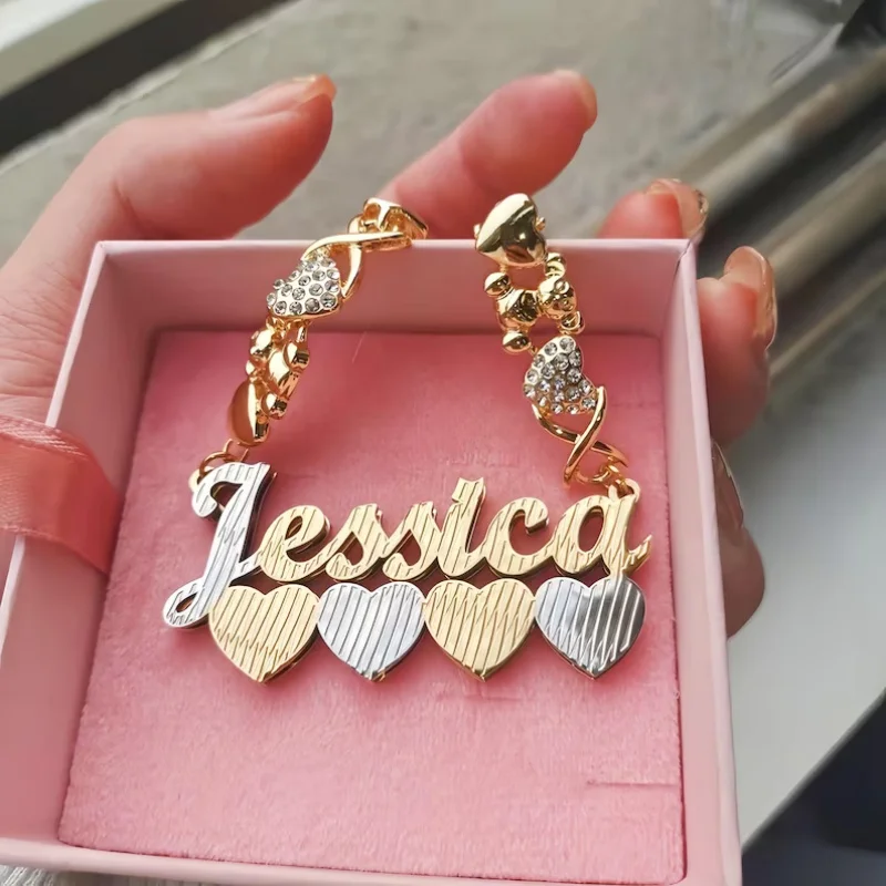 

Двухслойное ожерелье из нержавеющей стали с гравировкой по индивидуальному заказу и цепочкой XO, персонализированная табличка, подарок для семьи/друзей и влюбленных