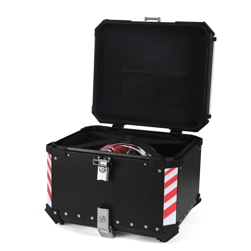 

55L Black. Cer Box Aluminum Alloy Top Box Motorcycle Tail