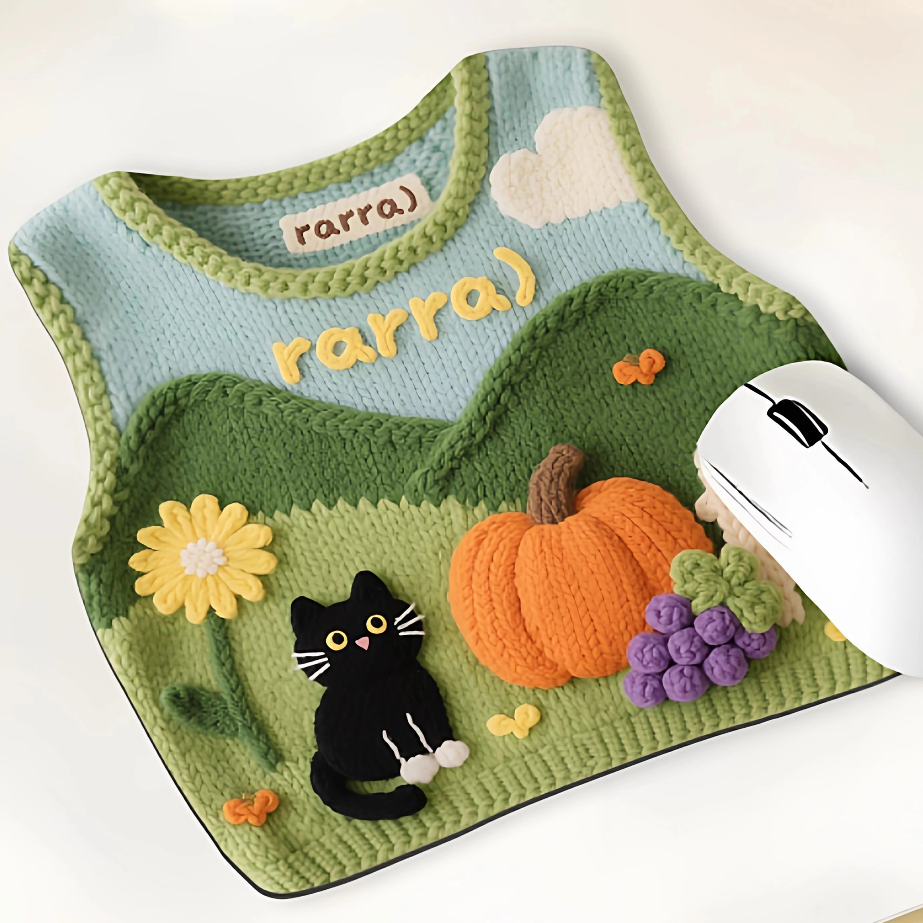 Cartoon Sweater Shaped Mouse Pad, Keyboard Rug Laptop Cute Gaming Soft Mousepad Computer HD Desk Mat